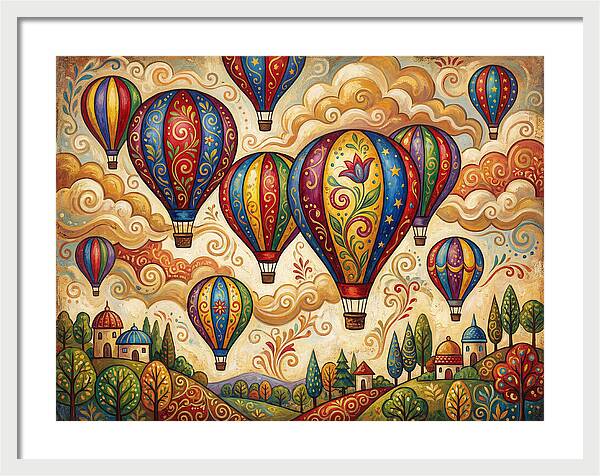 Colorful Hot Air Balloons In The Sky