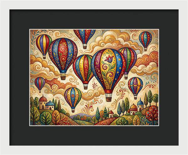 Colorful Hot Air Balloons In The Sky
