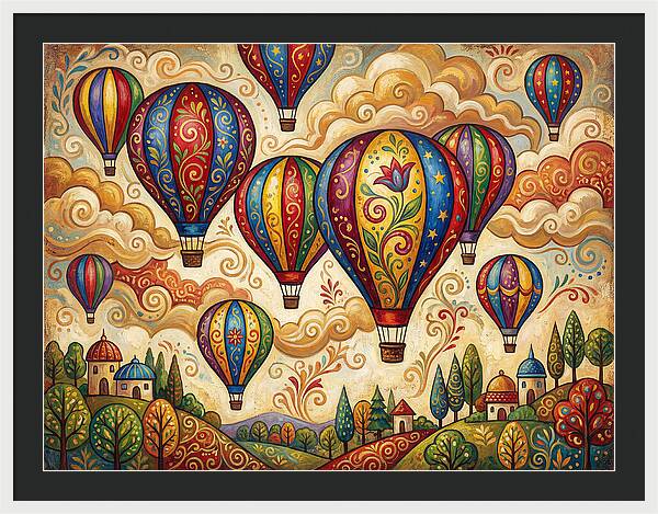 Colorful Hot Air Balloons In The Sky