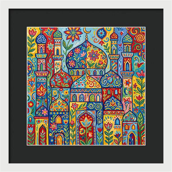 Colorful Islamic Mosque Landscape