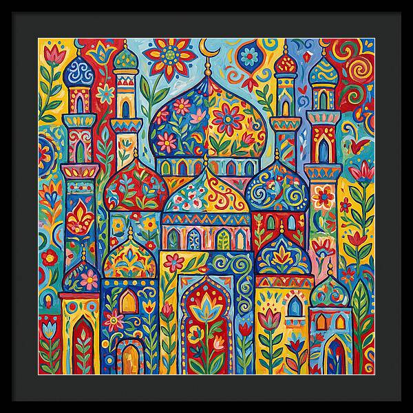 Colorful Islamic Mosque Landscape