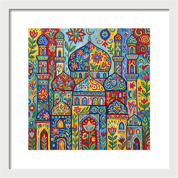 Colorful Islamic Mosque Landscape