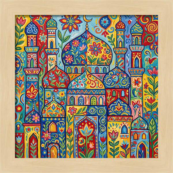 Colorful Islamic Mosque Landscape