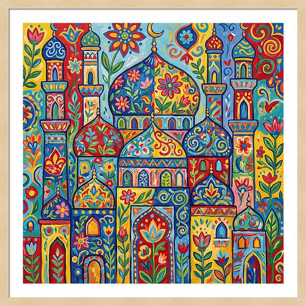 Colorful Islamic Mosque Landscape