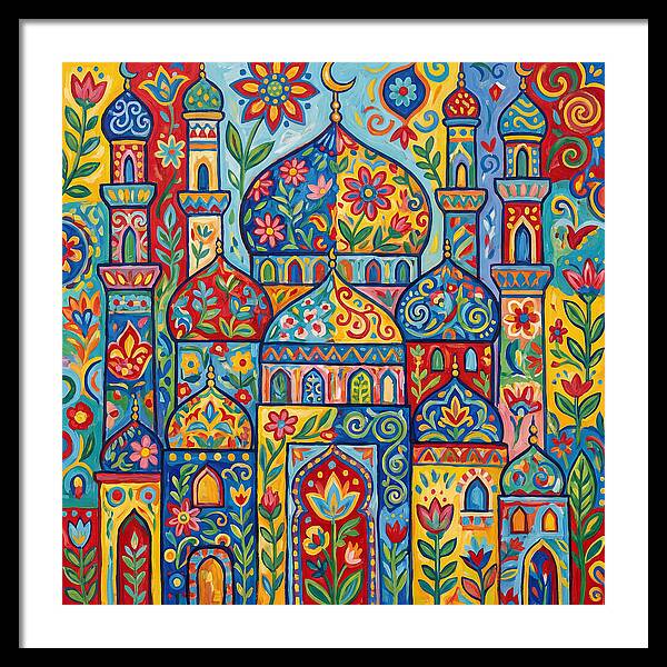 Colorful Islamic Mosque Landscape