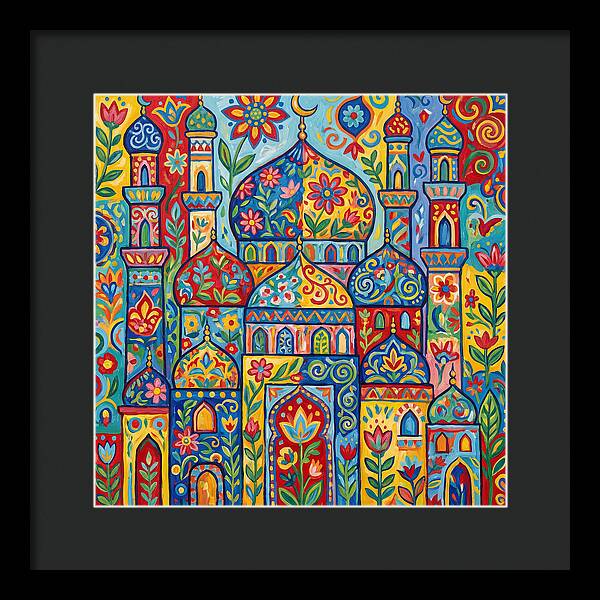 Colorful Islamic Mosque Landscape