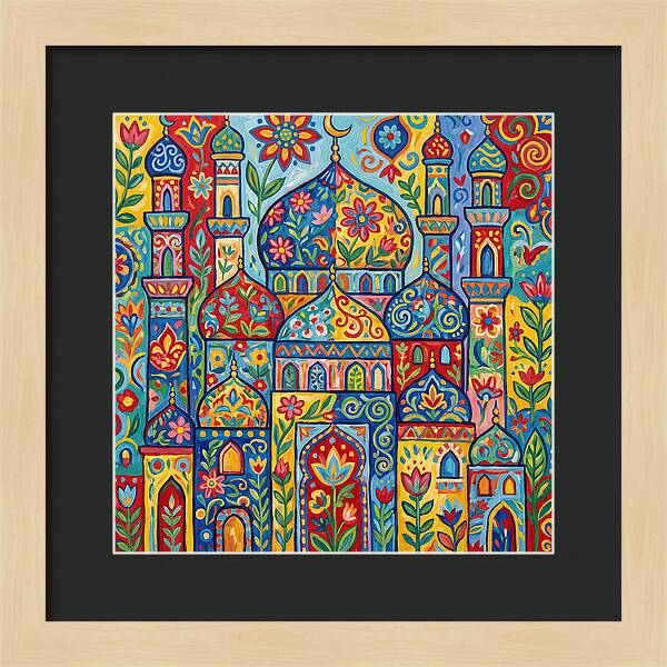 Colorful Islamic Mosque Landscape