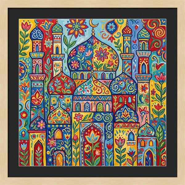 Colorful Islamic Mosque Landscape