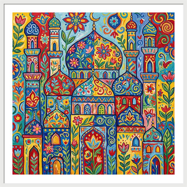 Colorful Islamic Mosque Landscape