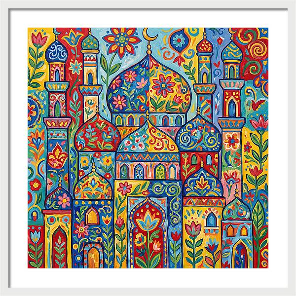 Colorful Islamic Mosque Landscape