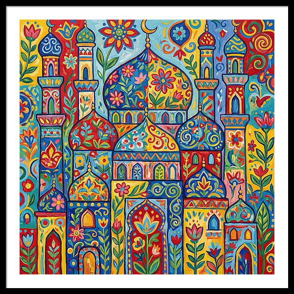 Colorful Islamic Mosque Landscape