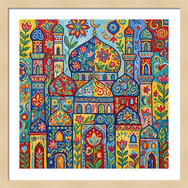 Colorful Islamic Mosque Landscape