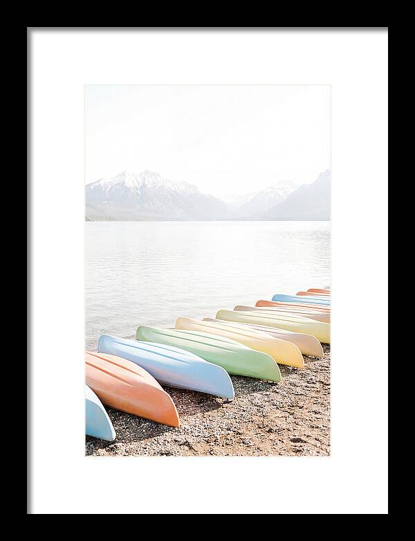 Colorful Kayaks By The Lake