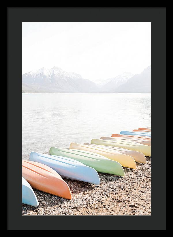 Colorful Kayaks By The Lake