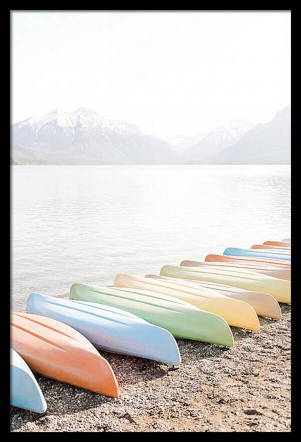 Colorful Kayaks By The Lake