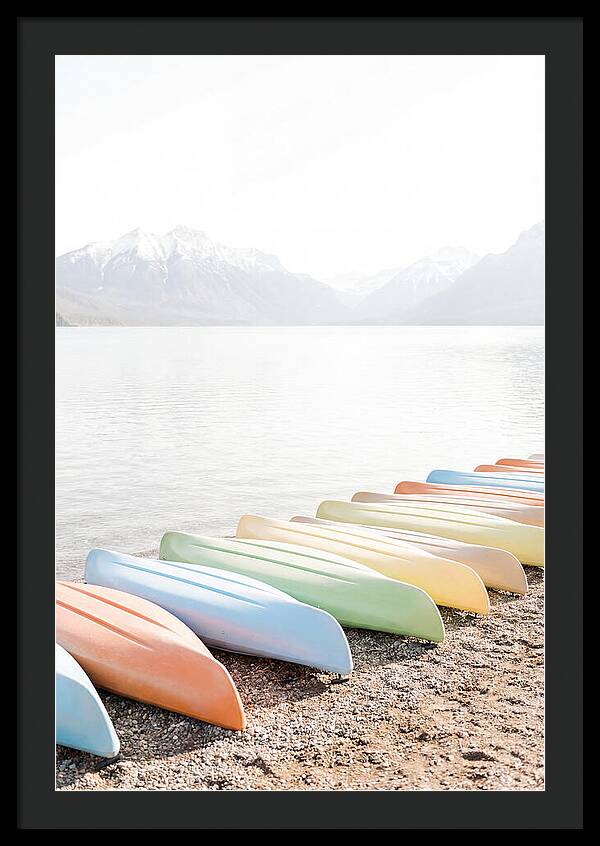 Colorful Kayaks By The Lake