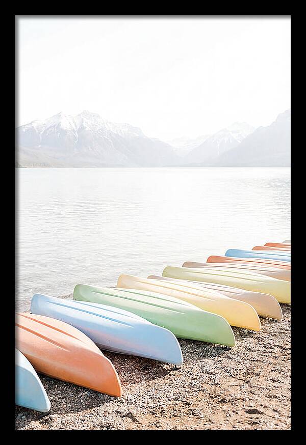 Colorful Kayaks By The Lake