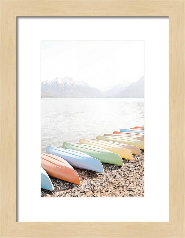 Colorful Kayaks By The Lake