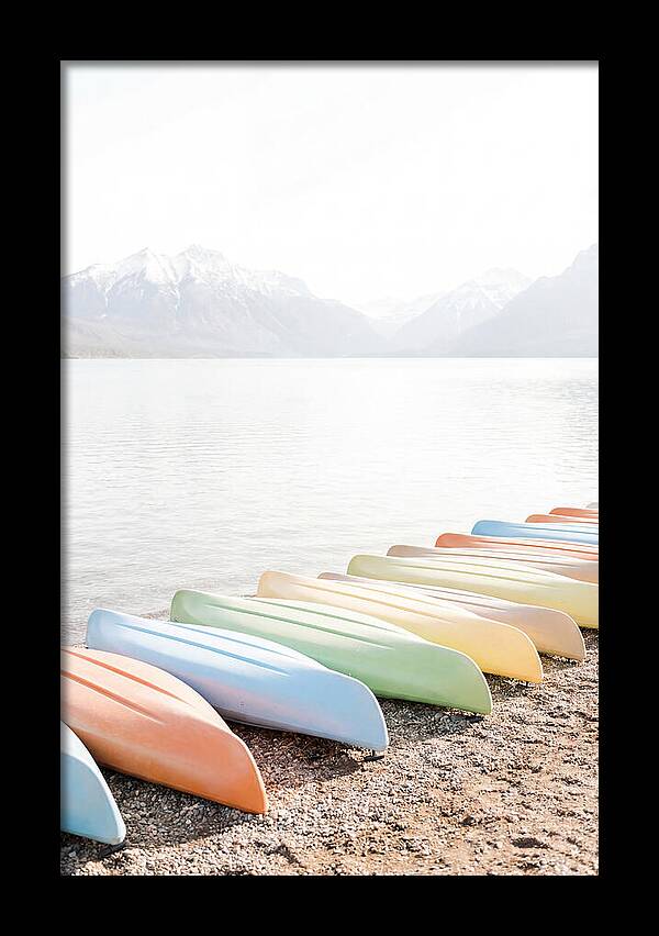 Colorful Kayaks By The Lake