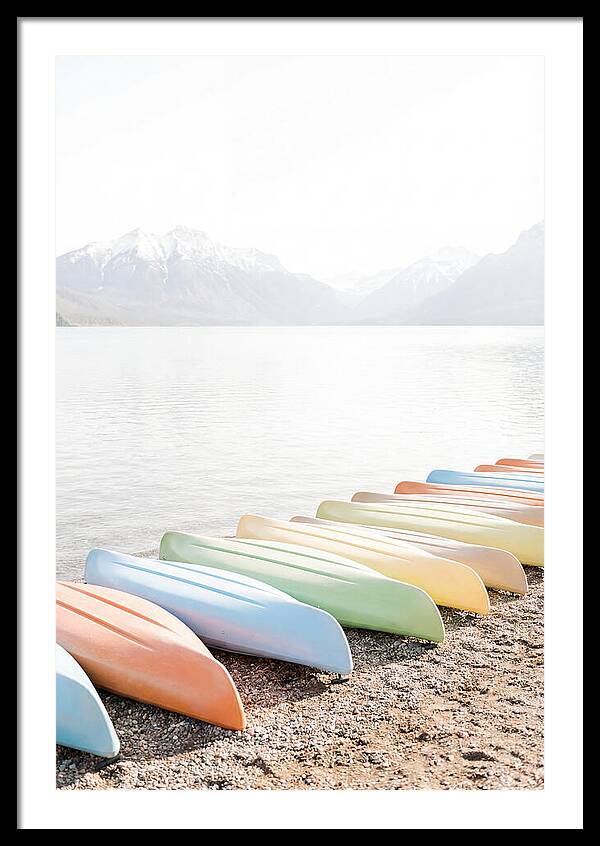 Colorful Kayaks By The Lake