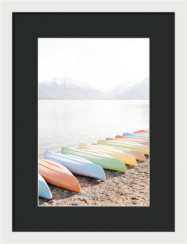 Colorful Kayaks By The Lake