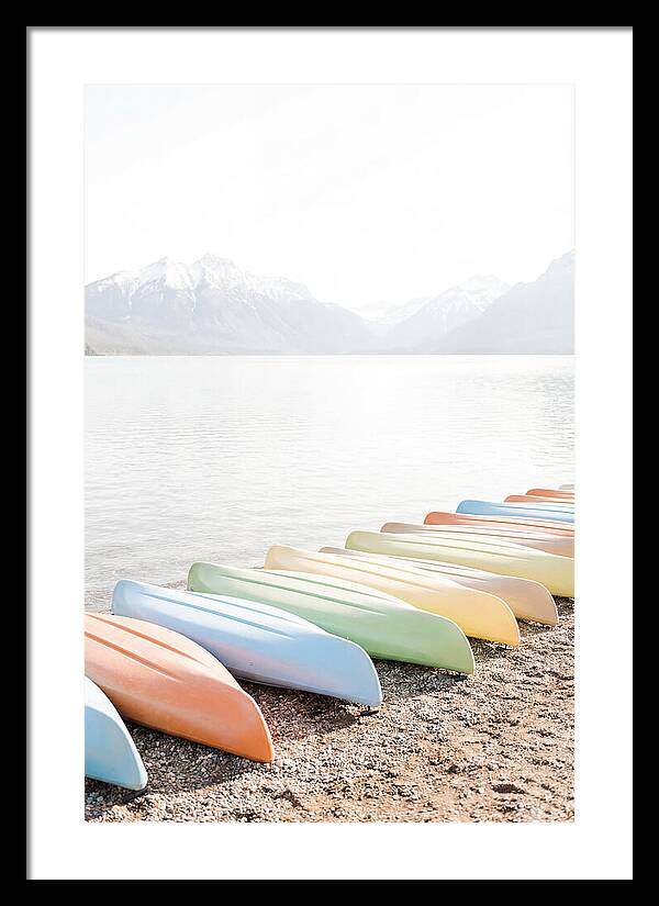 Colorful Kayaks By The Lake