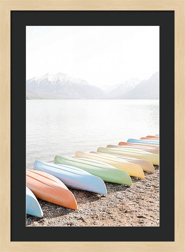 Colorful Kayaks By The Lake