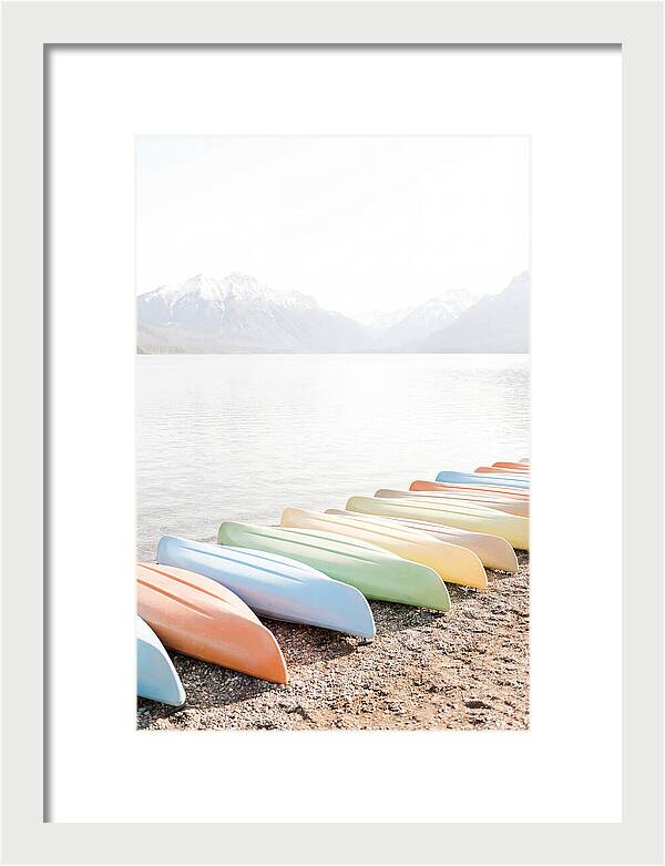 Colorful Kayaks By The Lake