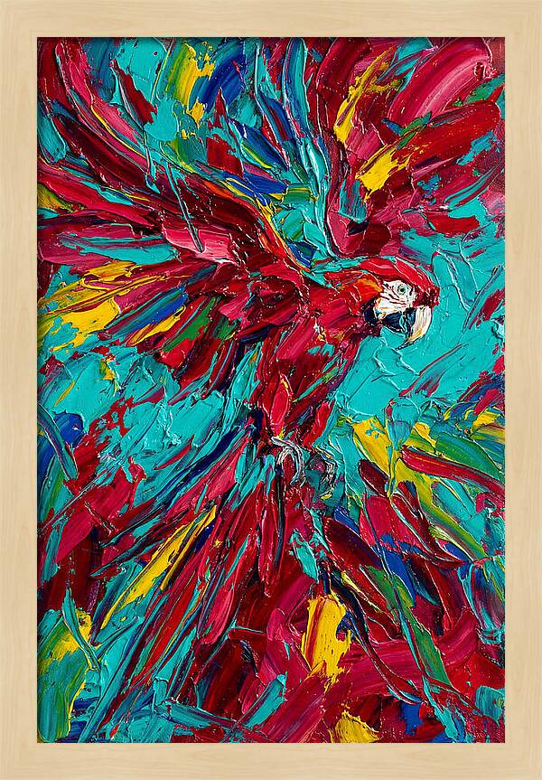 Colorful Macaw Soaring High