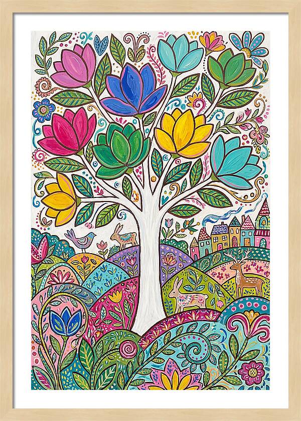 Colorful Magnolia Tree
