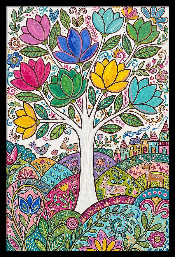 Colorful Magnolia Tree
