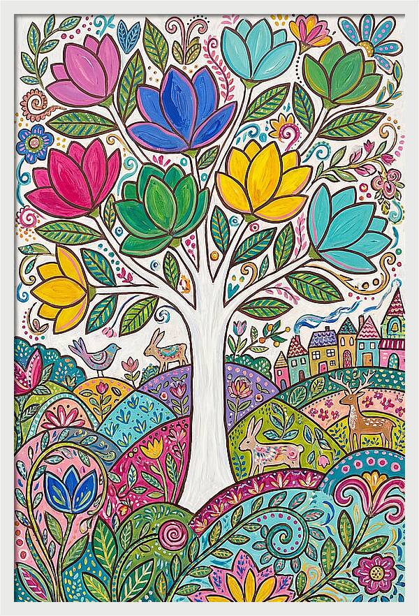 Colorful Magnolia Tree