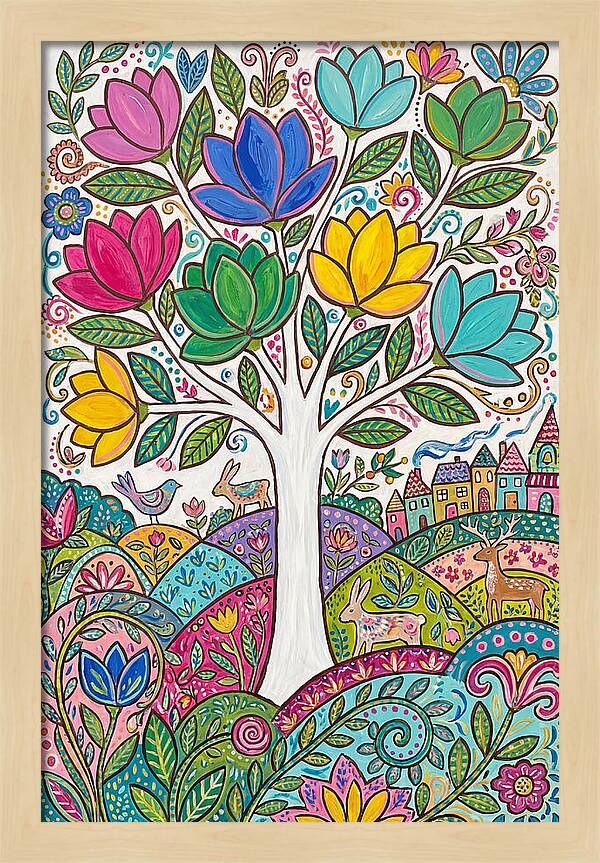 Colorful Magnolia Tree