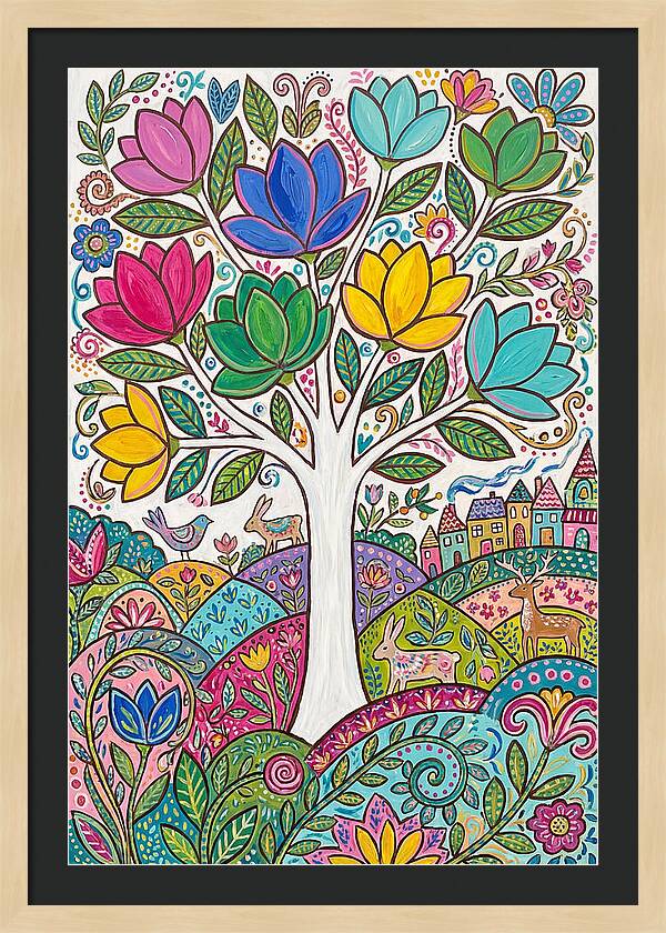 Colorful Magnolia Tree