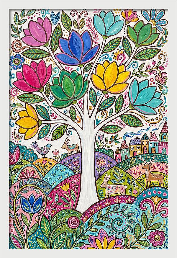 Colorful Magnolia Tree