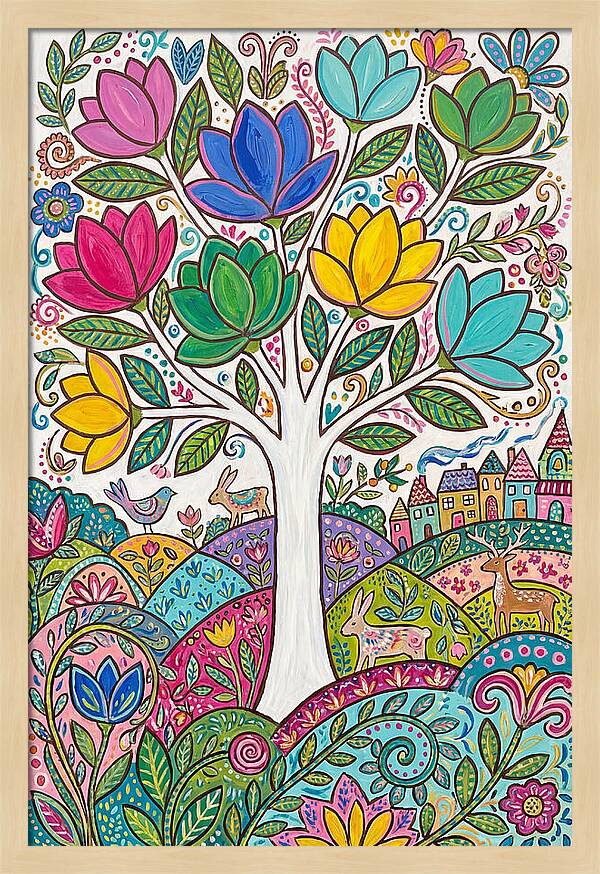 Colorful Magnolia Tree