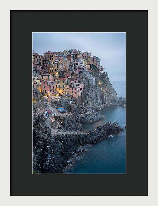 Colorful Manarola Village At Twilight