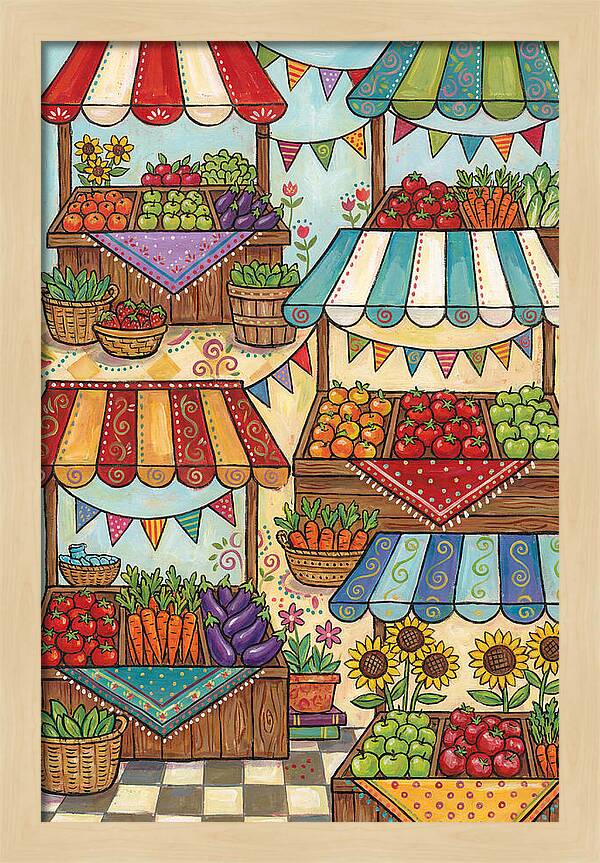 Colorful Market Produce Scene