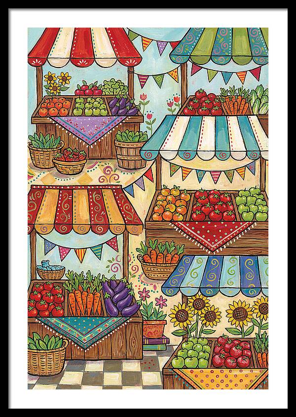 Colorful Market Produce Scene