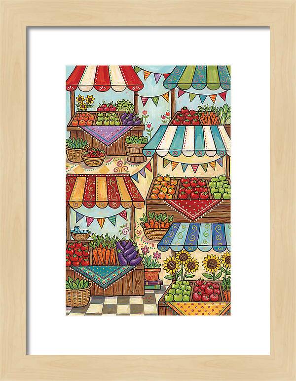 Colorful Market Produce Scene