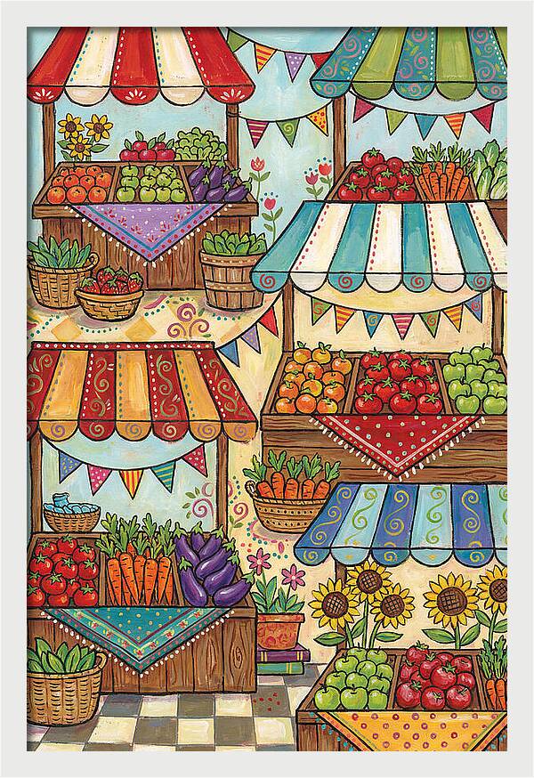 Colorful Market Produce Scene