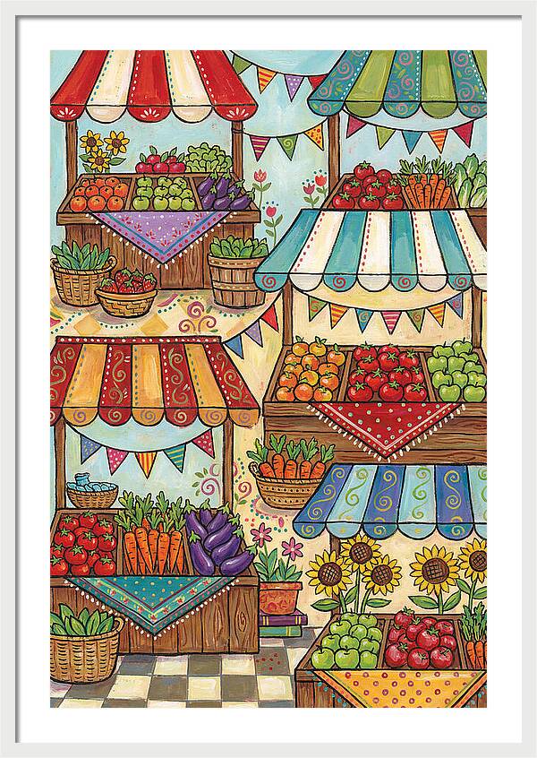 Colorful Market Produce Scene