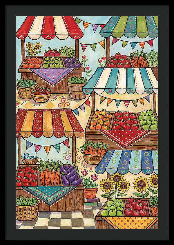 Colorful Market Produce Scene