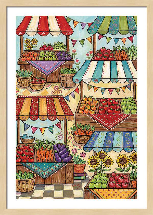 Colorful Market Produce Scene