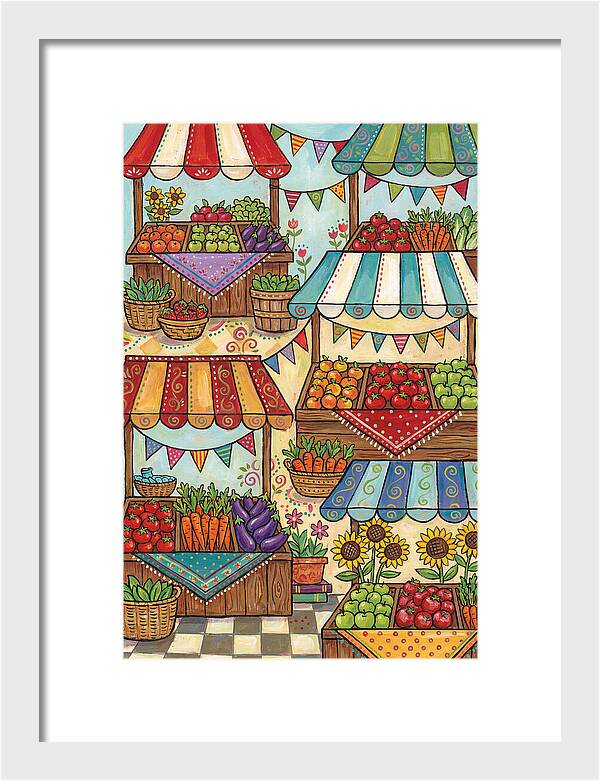 Colorful Market Produce Scene