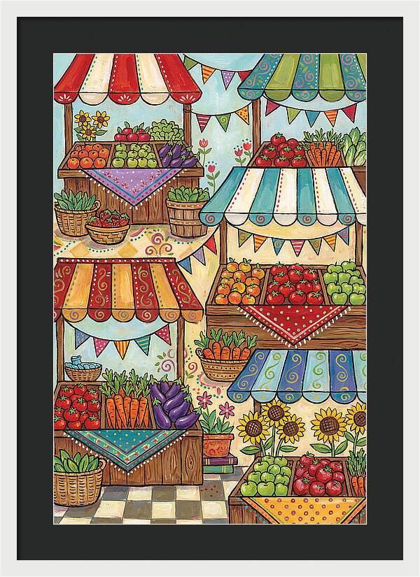 Colorful Market Produce Scene