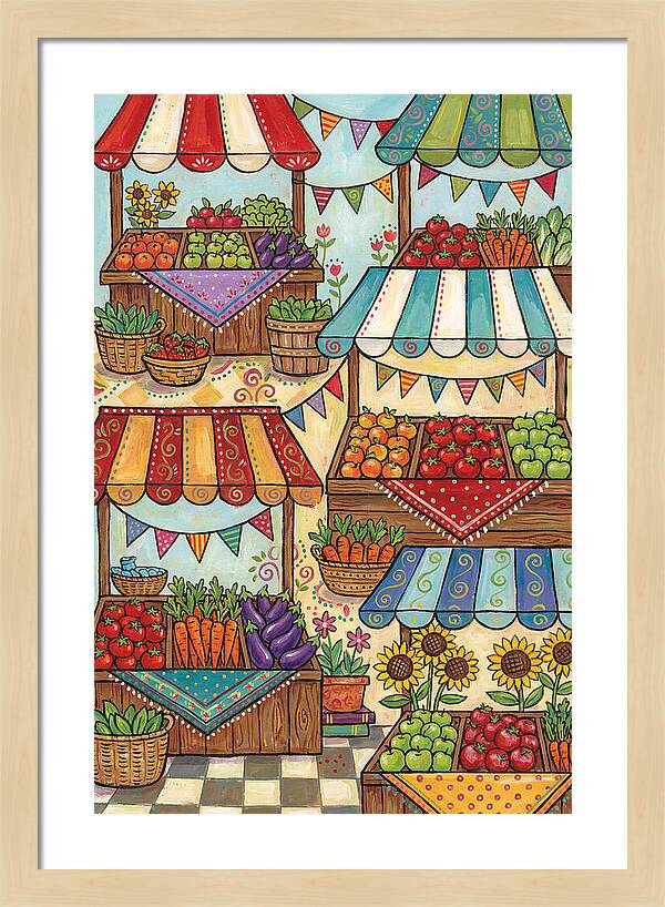 Colorful Market Produce Scene