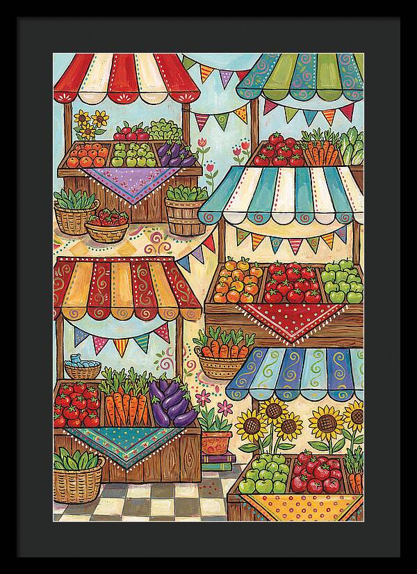 Colorful Market Produce Scene