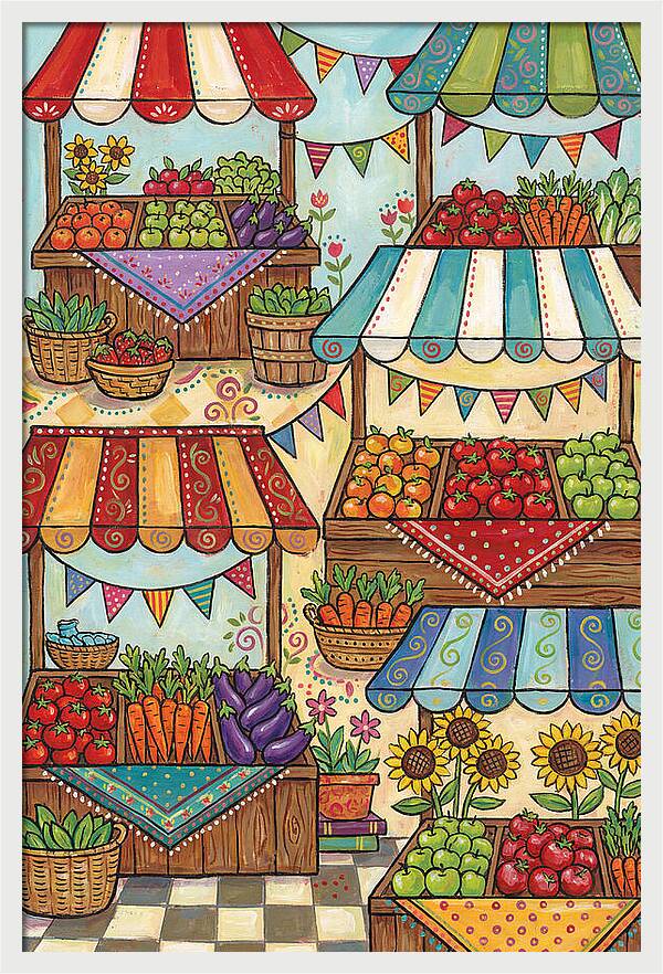 Colorful Market Produce Scene