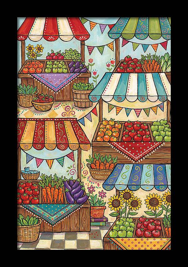 Colorful Market Produce Scene